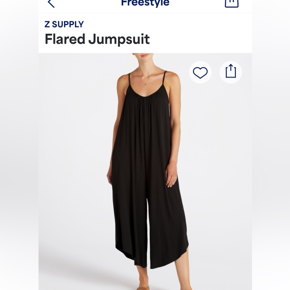 NWT women’s size L black flaired jumpsuit